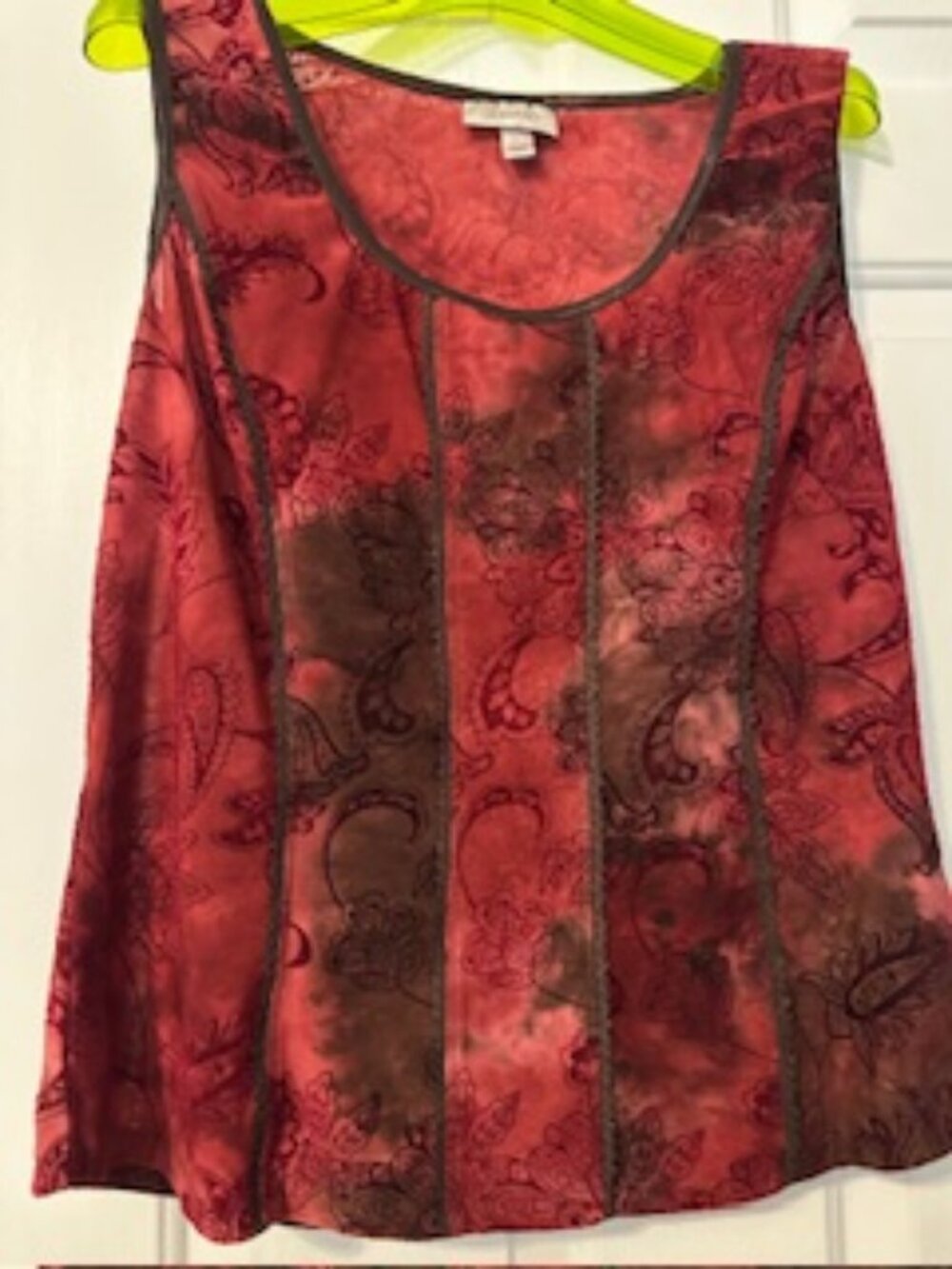 Dress Barn Maroon tank top Sz L